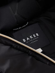 Baker by Ted Baker Shower Resistant Skirted Padded Black Coat - Image 21 of 22