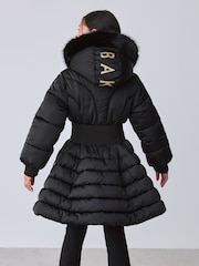 Baker by Ted Baker Shower Resistant Skirted Padded Black Coat - Image 5 of 22