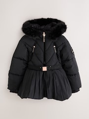 Baker by Ted Baker Shower Resistant Short Belted Pleat Skirt Coat - Image 11 of 22