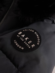 Baker by Ted Baker Shower Resistant Short Belted Pleat Skirt Coat - Image 16 of 22