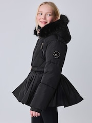 Baker by Ted Baker Shower Resistant Short Belted Pleat Skirt Coat - Image 3 of 22