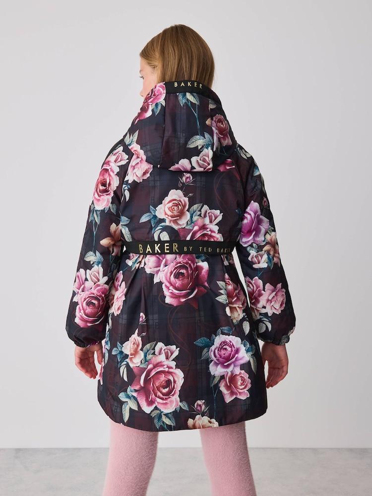 Baker by Ted Baker Print Shower Resistant Floral Printed Raincoat - Image 2 of 18 Baker by Ted Baker Print Shower Resistant Floral Printed Raincoat - Image 2 of 18