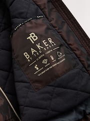 Baker by Ted Baker Brown Shower Resistant Tiered Skirt Raincoat - Image 16 of 19