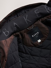 Baker by Ted Baker Brown Shower Resistant Tiered Skirt Raincoat - Image 17 of 19