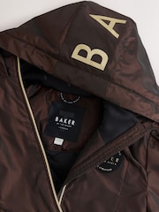 Baker by Ted Baker Brown Shower Resistant Tiered Skirt Raincoat - Image 18 of 19