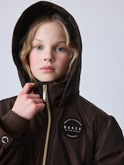 Baker by Ted Baker Brown Shower Resistant Tiered Skirt Raincoat - Image 4 of 19