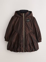 Baker by Ted Baker Brown Shower Resistant Tiered Skirt Raincoat - Image 8 of 19