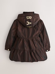 Baker by Ted Baker Brown Shower Resistant Tiered Skirt Raincoat - Image 9 of 19