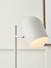 Pacific Grey Finn Metal Cloche Headed Table Lamp - Image 2 of 6