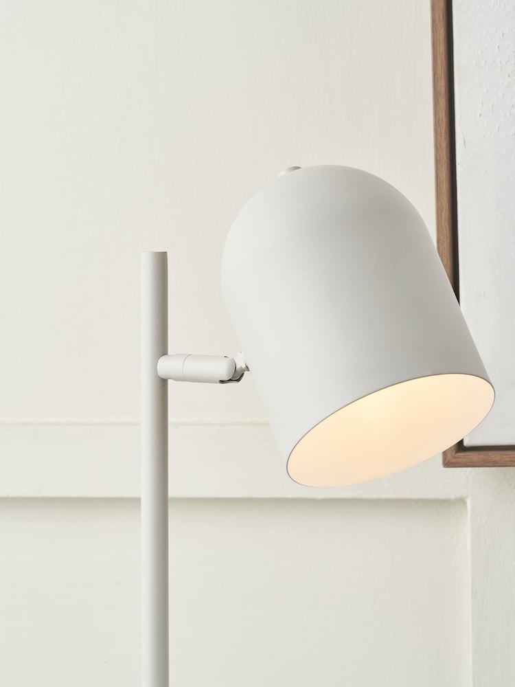 Pacific Grey Finn Metal Cloche Headed Table Lamp - Image 2 of 6 Pacific Grey Finn Metal Cloche Headed Table Lamp - Image 2 of 6
