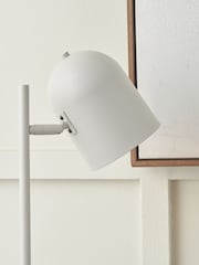 Pacific Grey Finn Metal Cloche Headed Table Lamp - Image 3 of 6