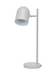 Pacific Grey Finn Metal Cloche Headed Table Lamp - Image 5 of 6