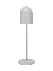 Pacific Grey Finn Metal Cloche Headed Table Lamp - Image 6 of 6