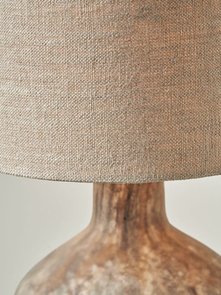 Pacific Brown Palmino Organic Glass Bottle Table Lamp - Image 2 of 6