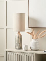 Pacific Brown Palmino Tall Organic Glass Bottle Table Lamp - Image 1 of 6