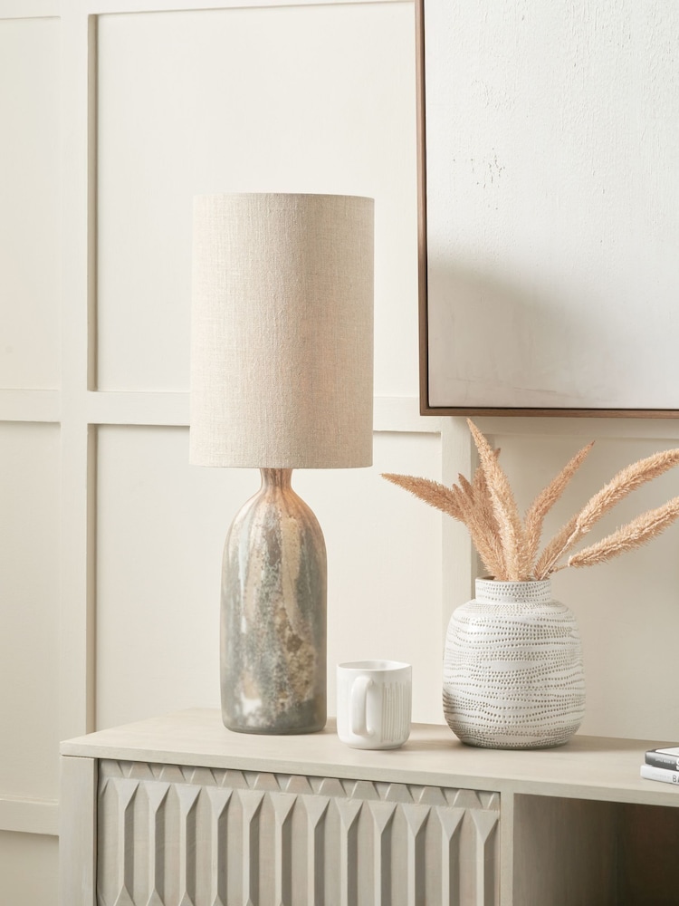 Pacific Brown Palmino Tall Organic Glass Bottle Table Lamp - Image 1 of 6