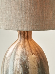 Pacific Brown Palmino Tall Organic Glass Bottle Table Lamp - Image 2 of 6