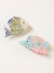 FatFace Multi 2 Pack Fish Claw Clips - Image 1 of 2