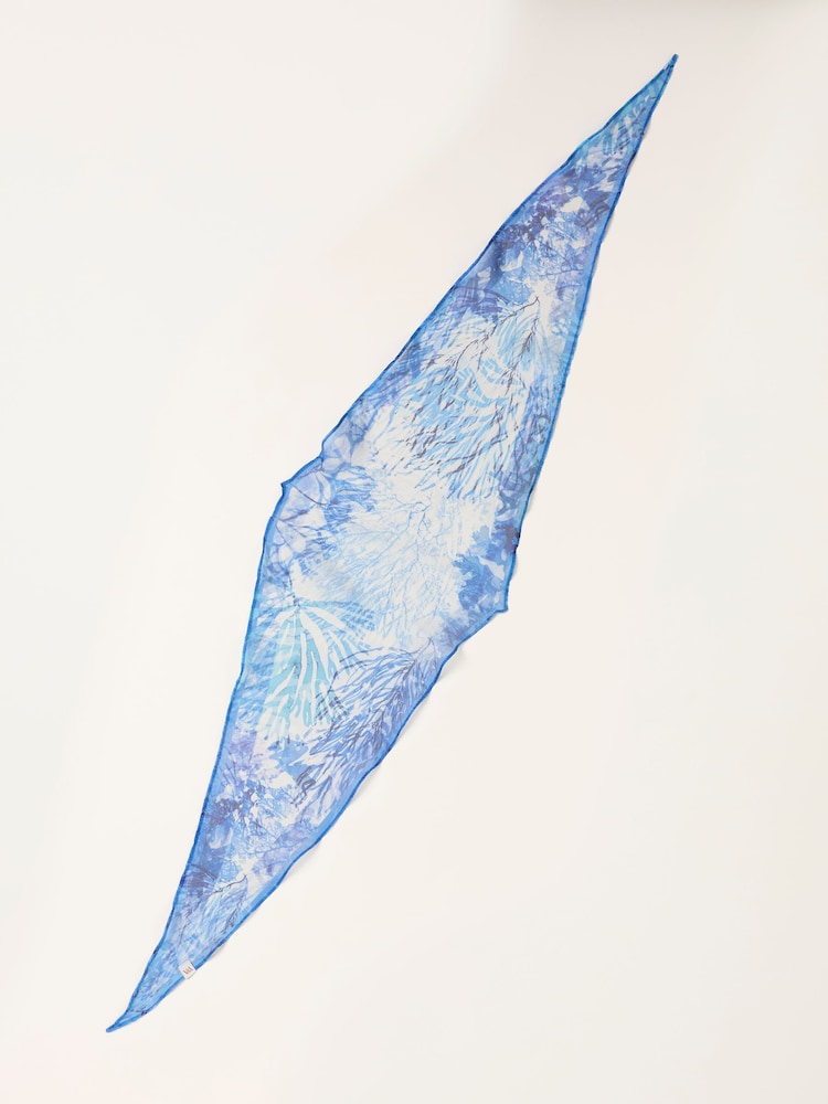 FatFace Blue Seaweed Cabinet Printed Hair Scarf - Image 2 of 3