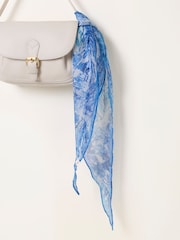 FatFace Blue Seaweed Cabinet Printed Hair Scarf - Image 3 of 3