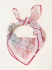 FatFace Ivory Kilburn Seaweed Printed Hair Scarf - Image 1 of 3