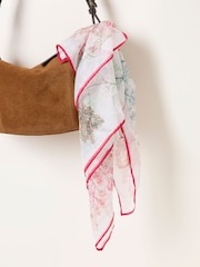 FatFace Ivory Kilburn Seaweed Printed Hair Scarf - Image 3 of 3