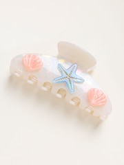 مشبك شعر بتصميم نجمة البحر والصدفة من FatFace - Image 1 of 2