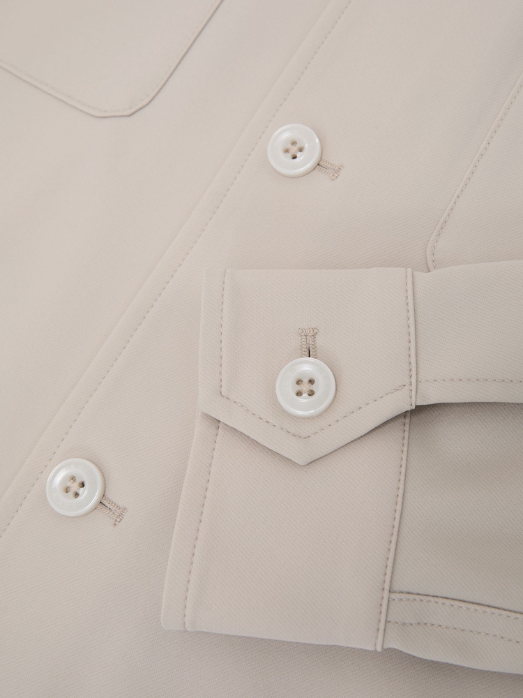 Reiss Stone Cleric Technical Regular-Fit Overshirt - Image 7 of 7 Reiss Stone Cleric Technical Regular-Fit Overshirt - Image 7 of 7