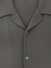 Reiss Sage Green Cedric Textured Cuban-Collar Shirt - Image 6 of 6