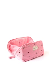 The Flat Lay Co. Embroidered Velvet Open Flat Box Makeup Bag - Image 3 of 10