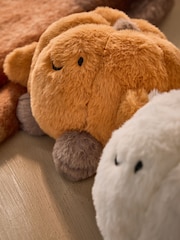 Set of 2 Orange/White Pumpkin Plush Room Decoration - Image 3 of 4
