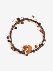 Felt Hamish the Highland Cow Autum Faux Wreath - Imagen 4 de 4