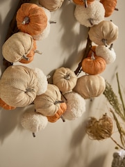 Corona otoñal con diseño de calabazas - Imagen 3 de 4