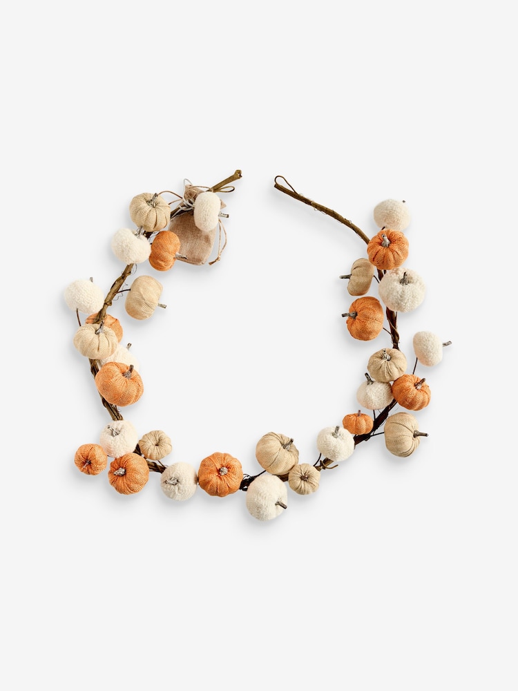 Natural Light Up Autumn Pumpkin Garland - Image 4 of 4 Natural Light Up Autumn Pumpkin Garland - Image 4 of 4