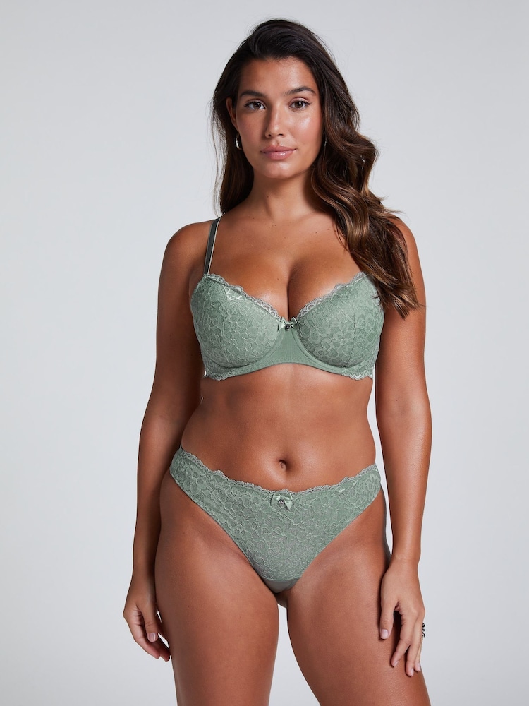 Hunkemoller Green Marine Thong - Image 1 of 4 Hunkemoller Green Marine Thong - Image 1 of 4