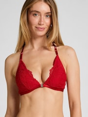 Hunkemoller Red Whitney Triangle Bralette - Imagen 1 de 5