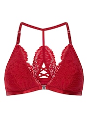 Hunkemoller Red Whitney Triangle Bralette - Imagen 4 de 5