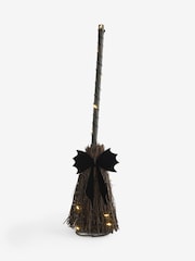 Black Light Up Broom Small Halloween Decoration - Image 3 of 4