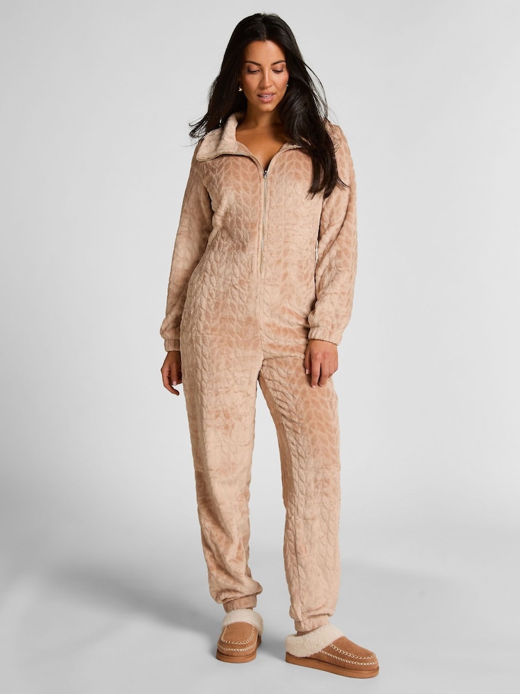 Hunkemoller Cable Zip Up Onesie - Image 1 of 5 Hunkemoller Cable Zip Up Onesie - Image 1 of 5
