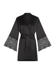 Hunkemoller Satin Kimono Black Robe - Image 4 of 5