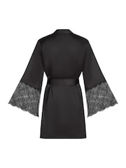Hunkemoller Satin Kimono Black Robe - Image 5 of 5