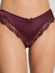 Violet - Hunkemoller Lace & Shine Thong - Imaginea 3 din 5