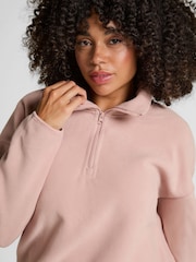 Hunkemoller Pink Top Half Zip Sporty Fleece - Bild 2 av 5