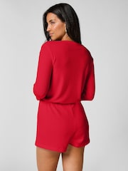 Rojo - Hunkemoller Short Rib Jersey Onesie - Imagen 3 de 5