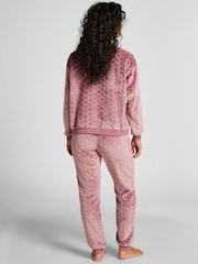 Hunkemoller Purple Fleece Heart Pyjamas Set - Image 3 of 5