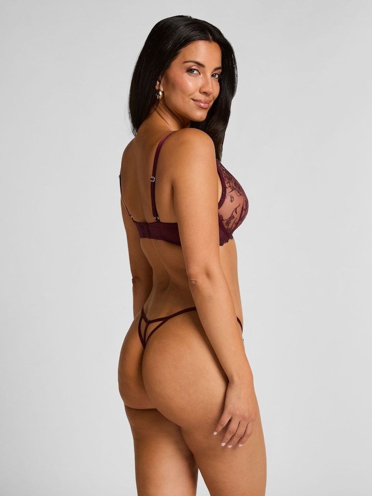 Hunkemoller Purple Hollie Highleg Thong - Image 3 of 3 Hunkemoller Purple Hollie Highleg Thong - Image 3 of 3