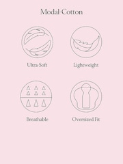 Victoria's Secret Ink Blue Stripe Cotton Modal Long Pyjama Set - Image 3 of 3