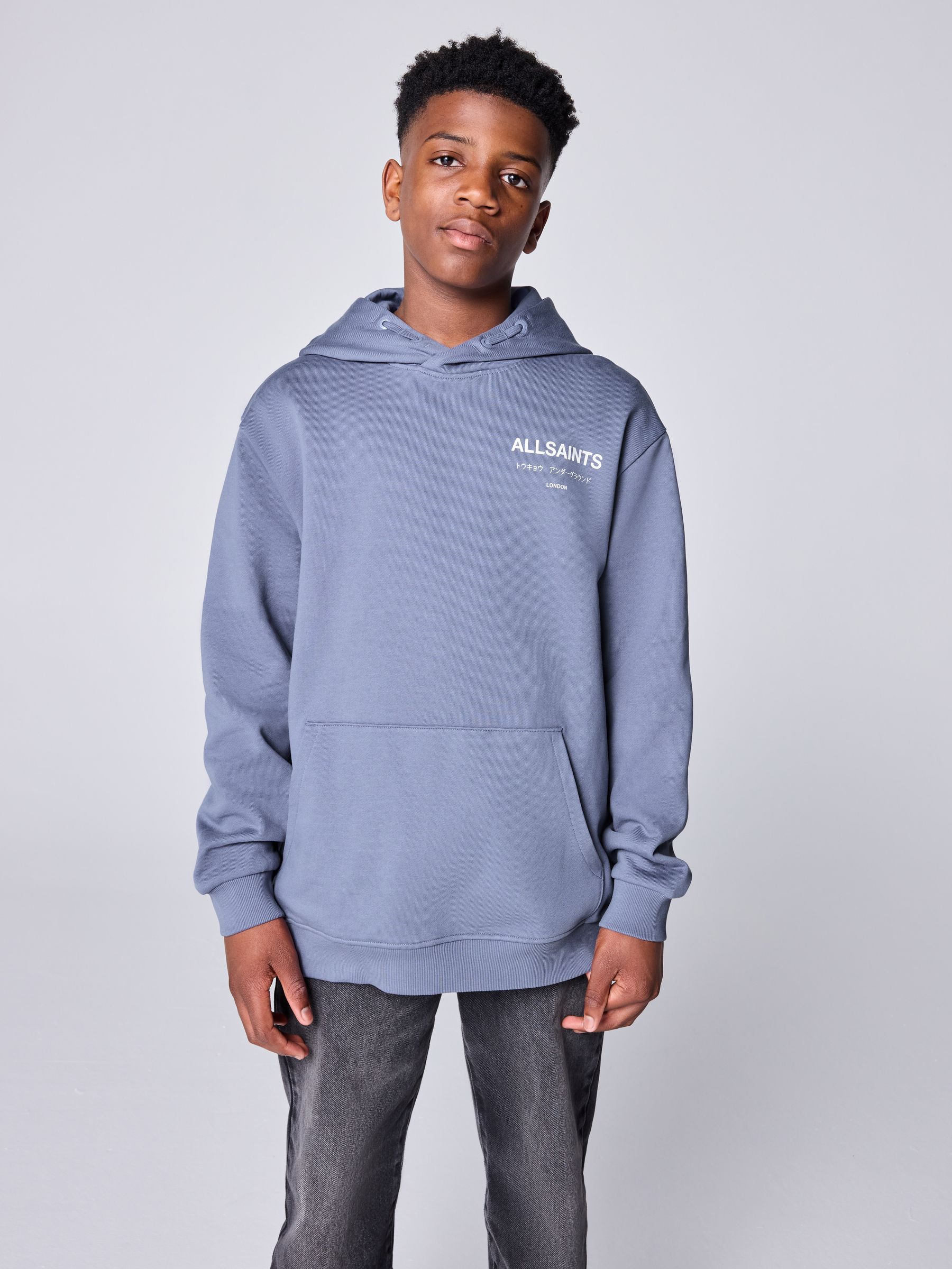 Buy smALLSAINTS Dark Purple Oversized Underground Pullover Hoodie