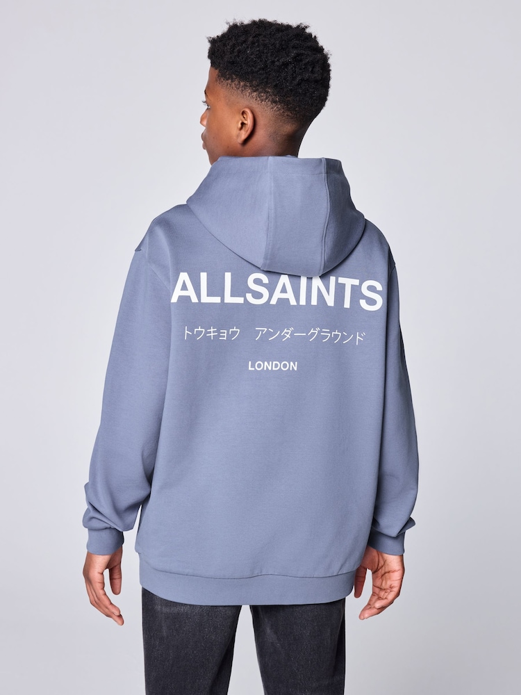 smALLSAINTS Dark Purple Oversized Underground Pullover Hoodie - Image 2 of 10 smALLSAINTS Dark Purple Oversized Underground Pullover Hoodie - Image 2 of 10