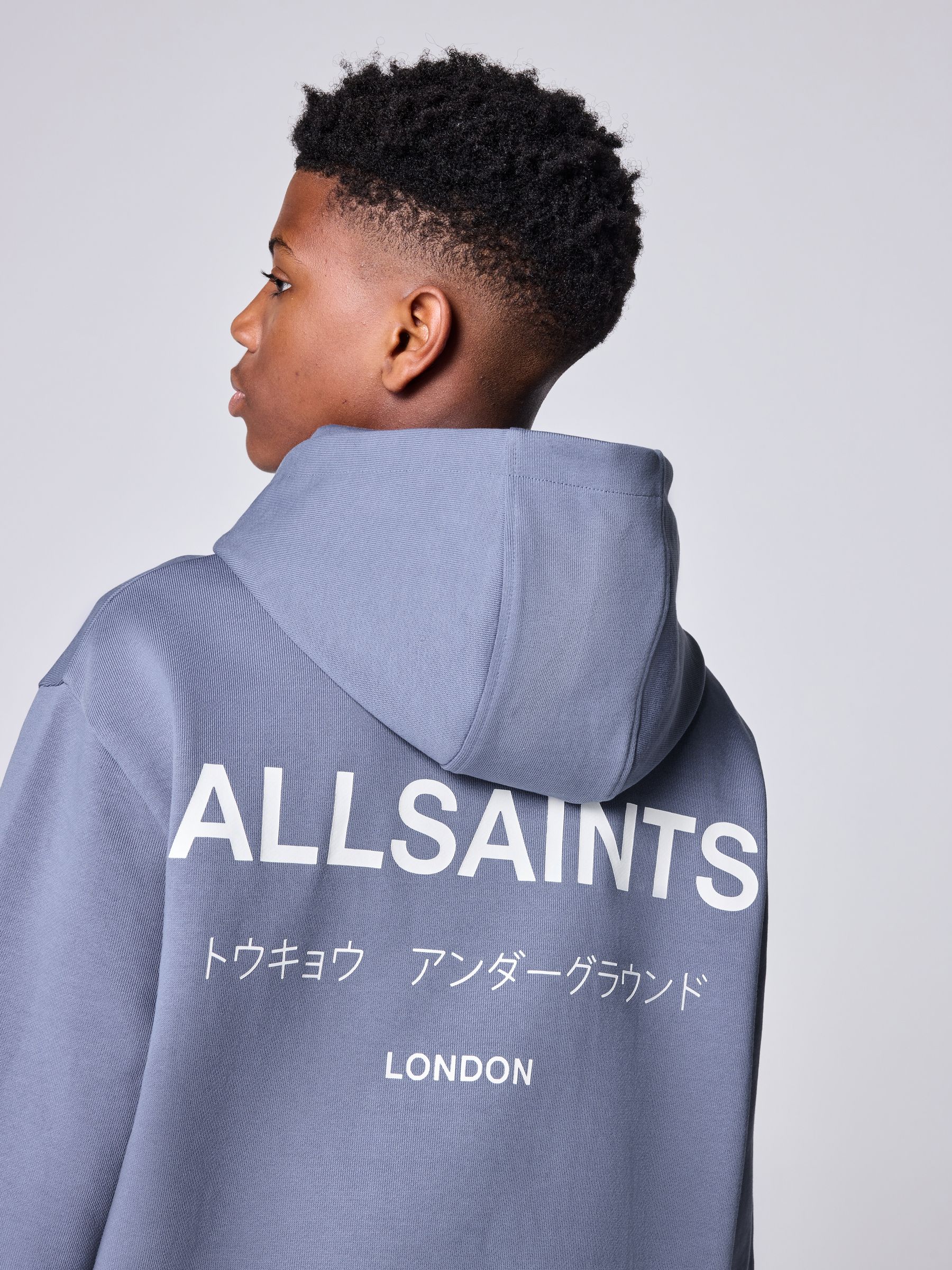 Buy smALLSAINTS Dark Purple Oversized Underground Pullover Hoodie